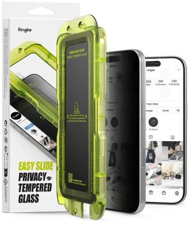 Ringke Easy Slide 2-pack Privacy Glass skirtas Apple iPhone 17 Pro – juodos spalvos