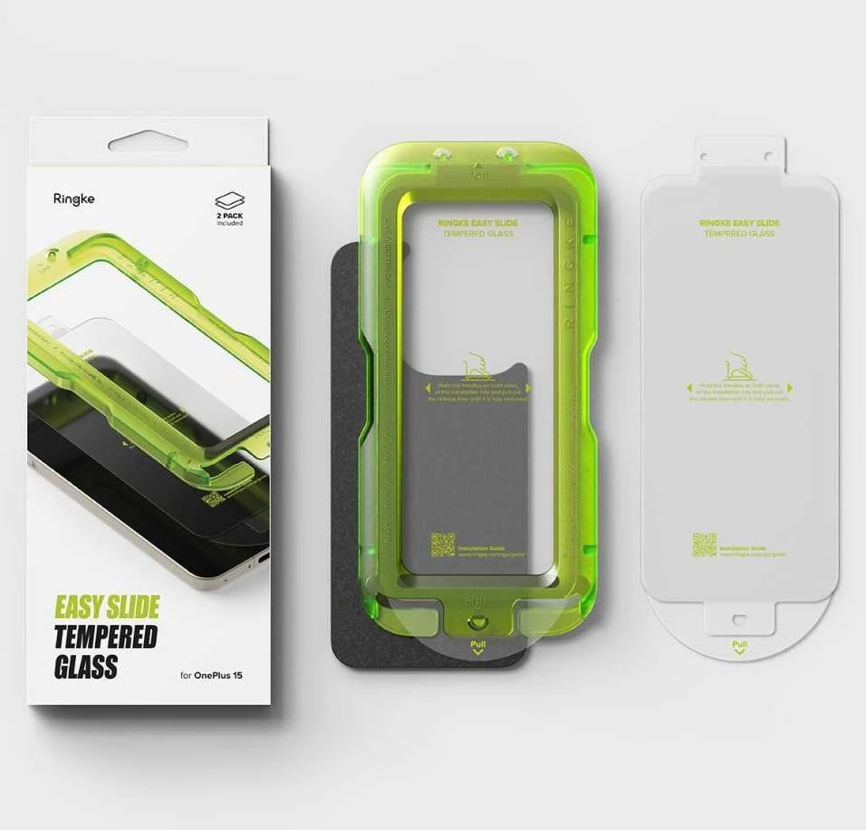 Apsauginis stiklas Ringke Easy Slide 2-pack OnePlus 15 skaidrus