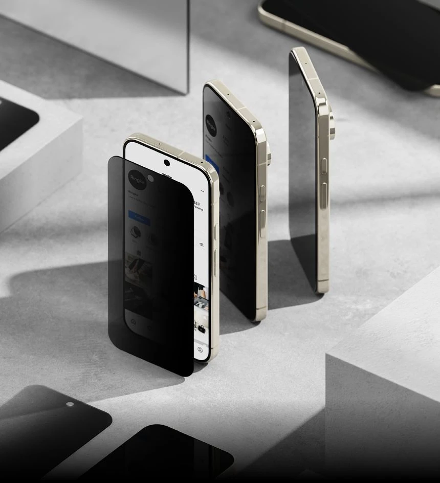 PRIVATUMĄ UŽTIKRINANTIS EKRANO STIKLAS RINGKE EASY SLIDE 2-PACK GOOGLE PIXEL 9 PRO XL / 10 PRO XL / 11 PRO XL PRIVACY