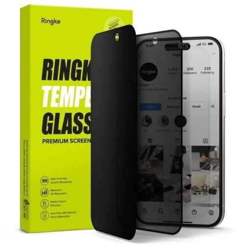 „Ringke Easy Slide Privacy Glass“ 2 vnt. sijonų pakuotė Apple iPhone 15 / 16