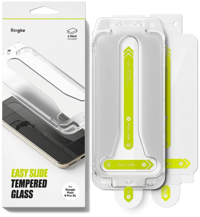 GRŪDINTAS STIKLAS RINGKE EASY SLIDE 2-PACK GOOGLE PIXEL 9 PRO XL / 10 PRO XL / 11 PRO XL SKAIDRUS