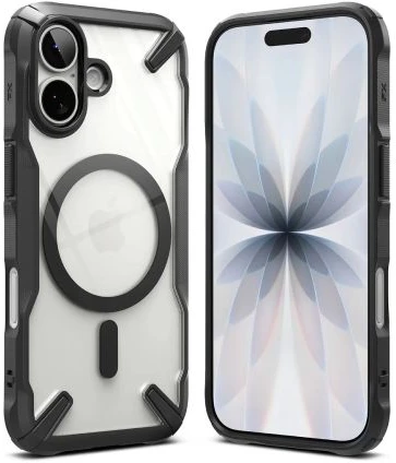 „Ringke“ iPhone 17 dėklas „Fusion X“ magnetinis juodas