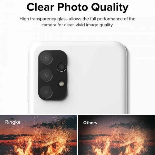 Ringke Galaxy A13 4G Camera Protector Full Cover Glass package (3 pcs) Juodas