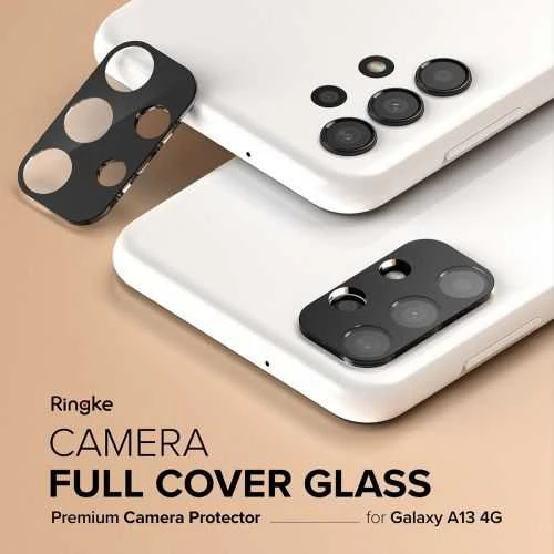 Ringke Galaxy A13 4G Camera Protector Full Cover Glass package (3 pcs) Juodas