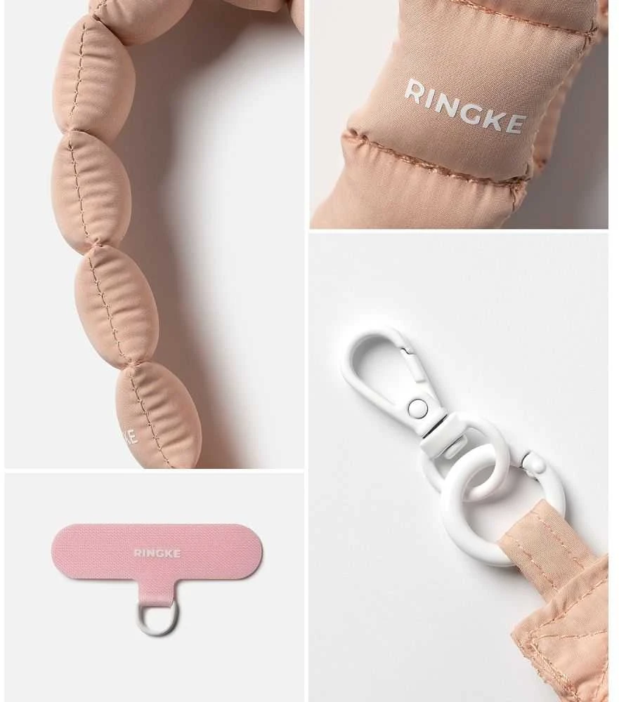 Ringke Rinkge Holder & Puffer Hand Strap Floral rožinės spalvos