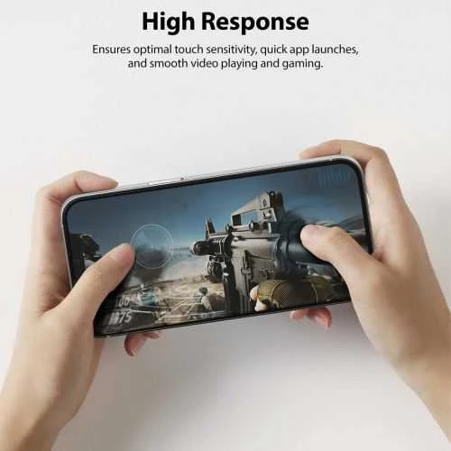 Ringke iPhone 13/13 Pro Screen Protector Invisible Defender ID Tempered Glass Juodas