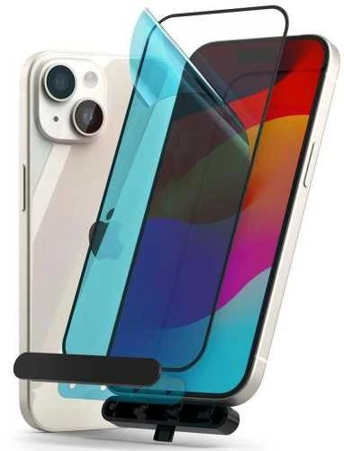 Ringke iPhone 15/ 16 Screen Protector Privacy Tempered Glass 9H with installation jig Transparent