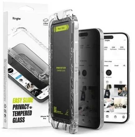 Apsauginis stiklas Apple iPhone 16 Pro Ringke Easy Slide Privacy 2 vnt.