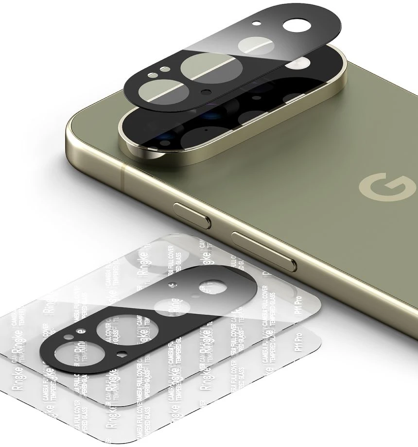 Ringke Tempered Glass Camera Full Cover 2 vnt. for Google Pixel 11 Pro - Juodas