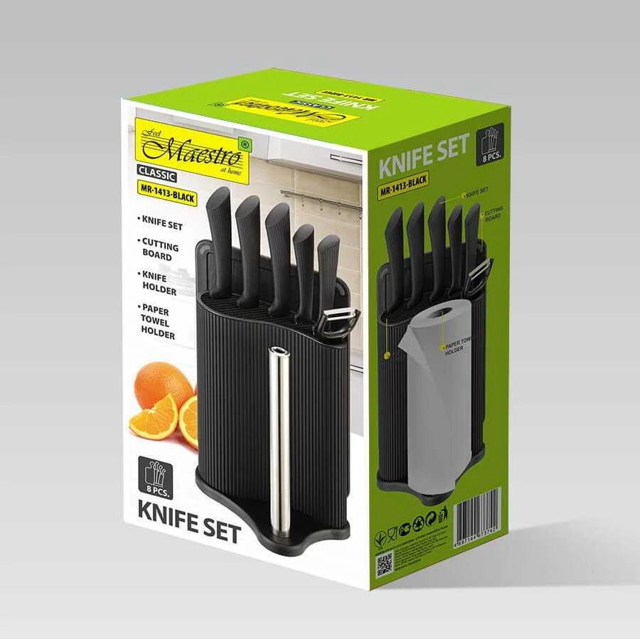 Kitchen cutting set MAESTRO MR-1413 Peilis set (MR-1413-Juodas) Juodas