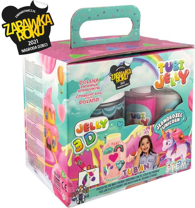 Tuban 6 spalvų Tubi Jelly rinkinys su nedideliu akvariumu - Vienaragis ( TU3328 )