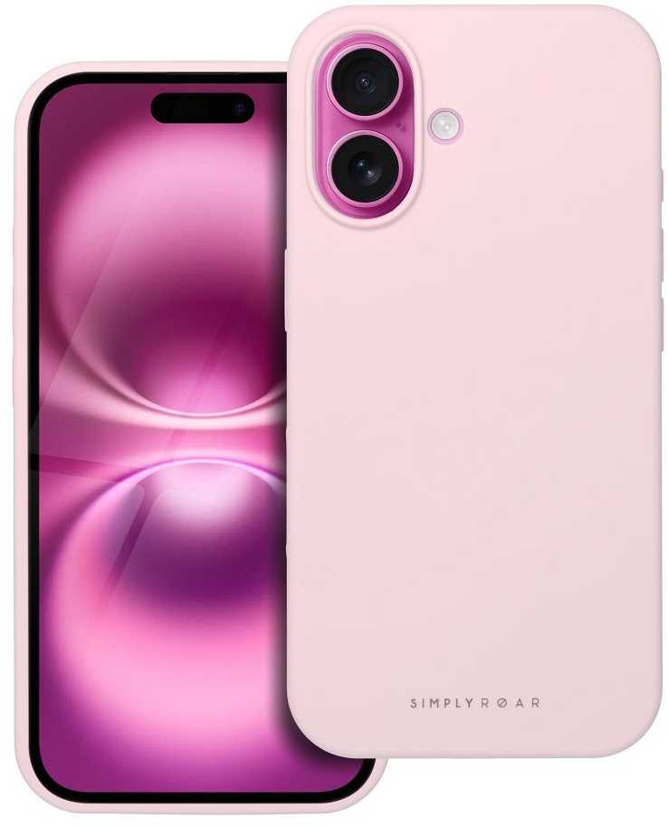 ROAR dėklas CLOUD SKIN, skirtas IPHONE 16 Light Rožinė