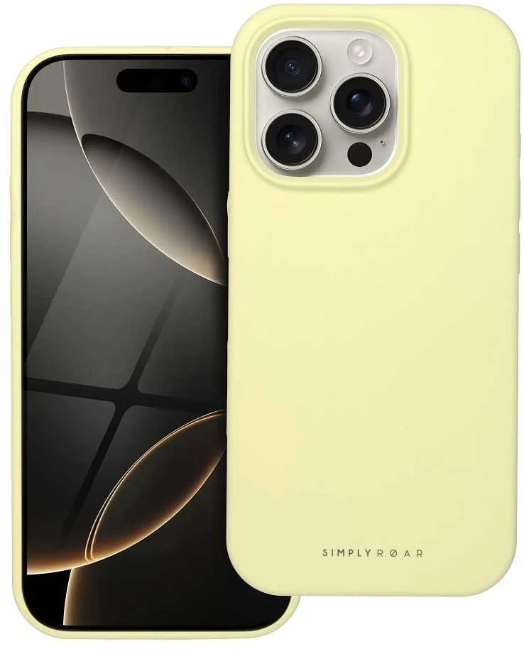 ROAR dėklas CLOUD SKIN, skirtas IPHONE 16 Pro Light Geltona