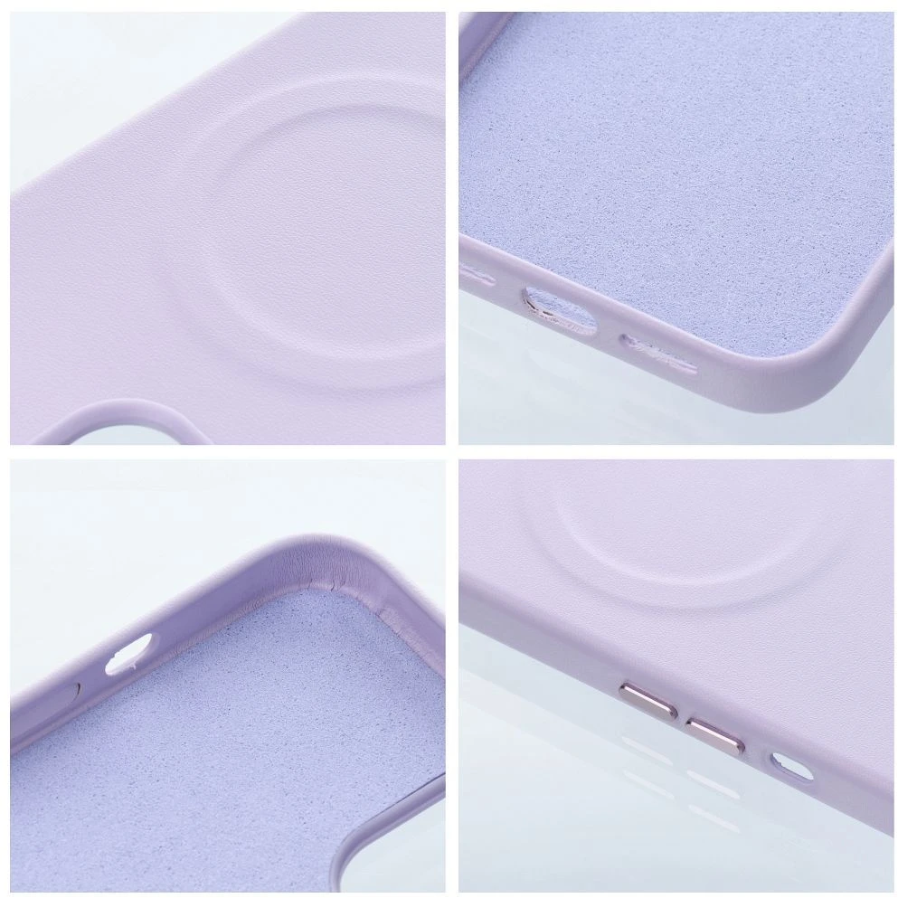 ROAR dėklas LEATHER MAG suderinamas su MagSafe, skirtas IPHONE 14 Plus violetinei