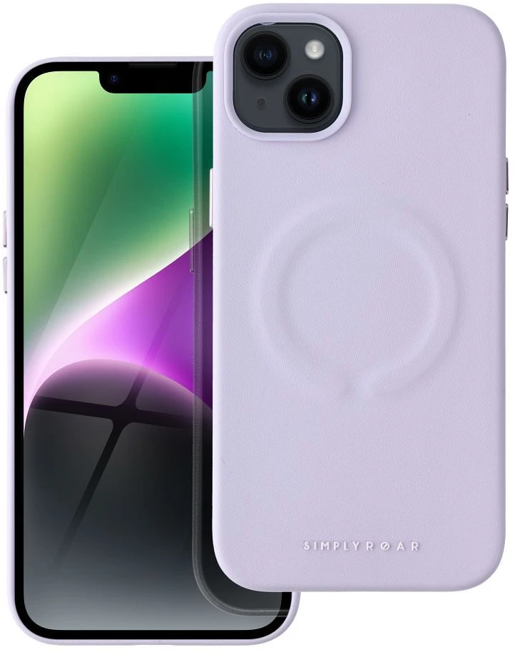 ROAR dėklas LEATHER MAG suderinamas su MagSafe, skirtas IPHONE 14 Plus violetinei
