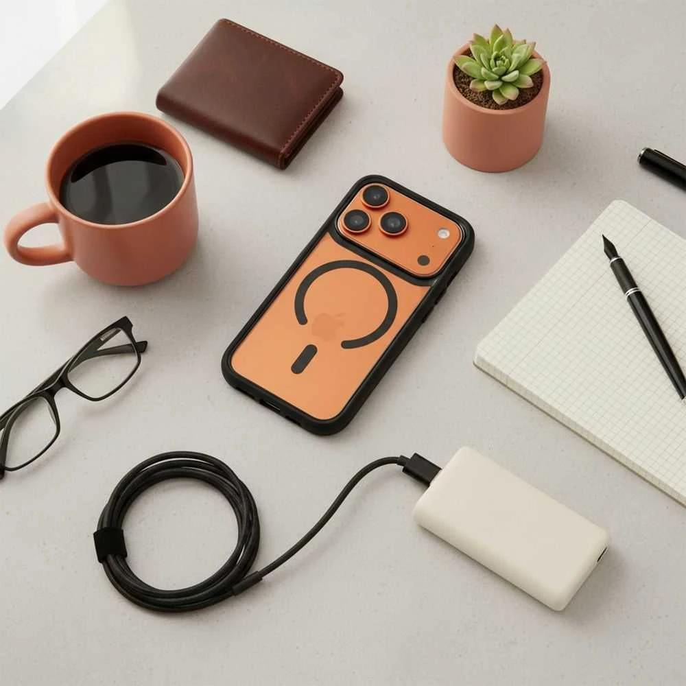 ROAR dėklas MAG BUMPER suderinamas su MagSafe, skirtas IPHONE 17 Air, juodas