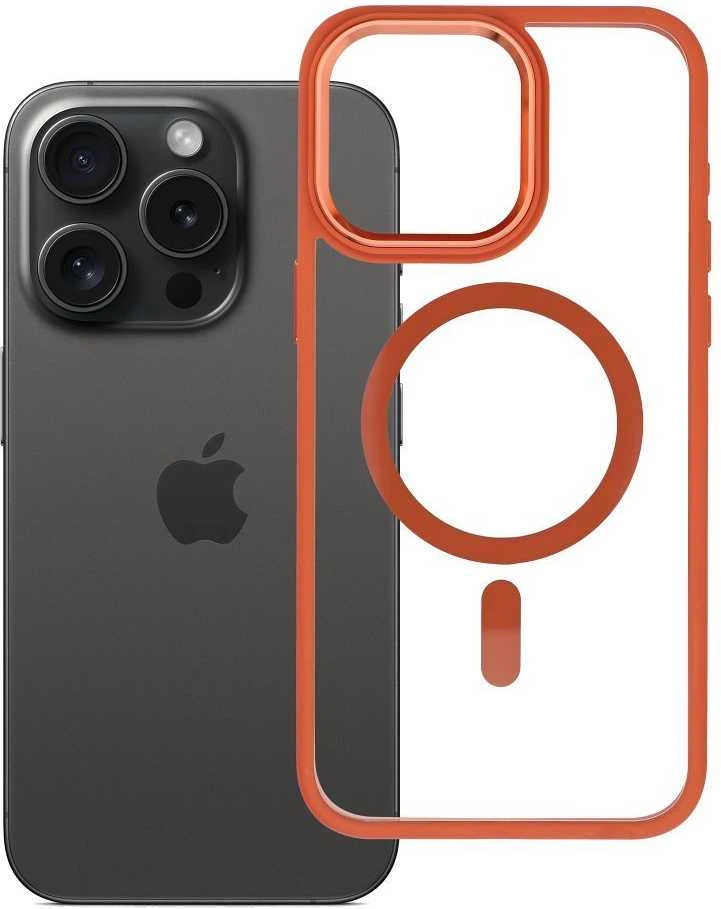 ROAR dėklas MAG BUMPER suderinamas su MagSafe, skirtas IPHONE 15 Pro Max oranžinis