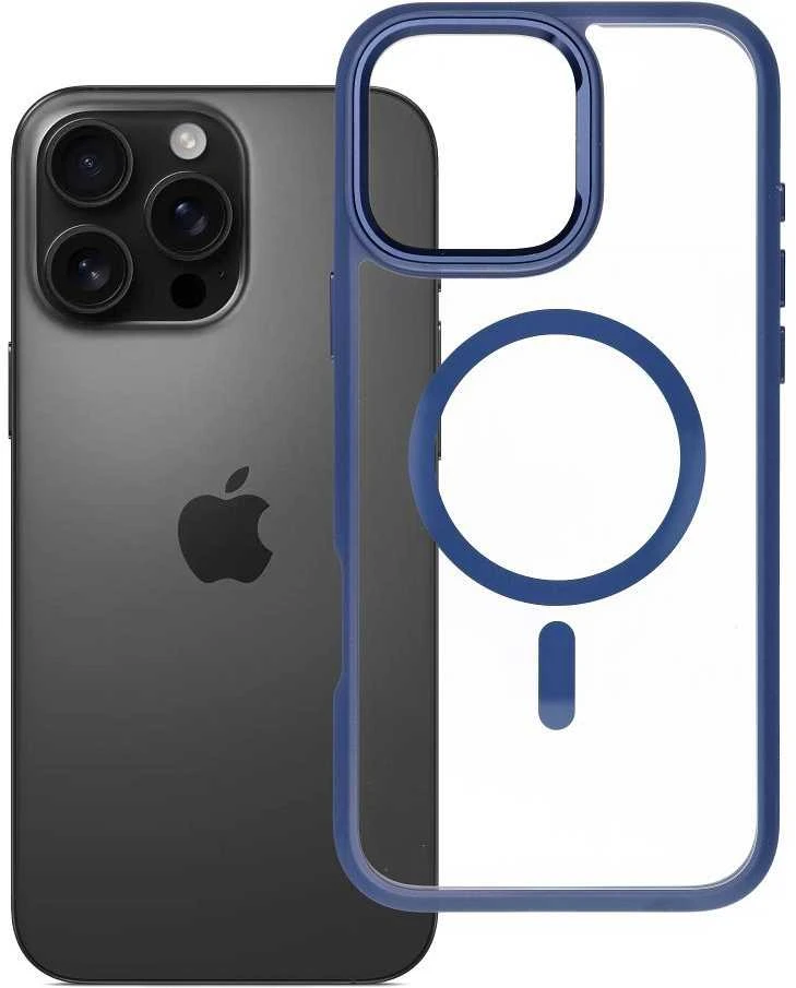 ROAR dėklas MAG BUMPER suderinamas su „MagSafe“, skirtas IPHONE 16 Pro Max, tamsiai mėlynas