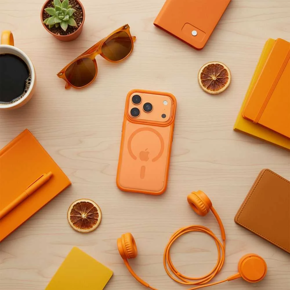 ROAR dėklas MAG BUMPER suderinamas su MagSafe, skirtas IPHONE 15 Pro, oranžinis