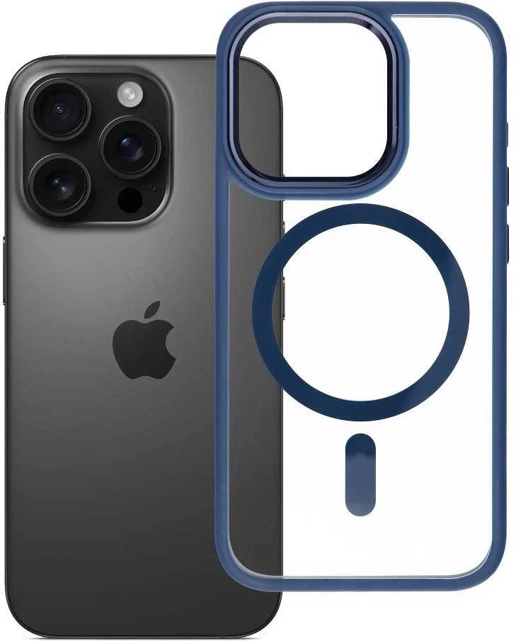 ROAR dėklas MAG BUMPER suderinamas su MagSafe, skirtas IPHONE 15 Pro, tamsiai mėlynas