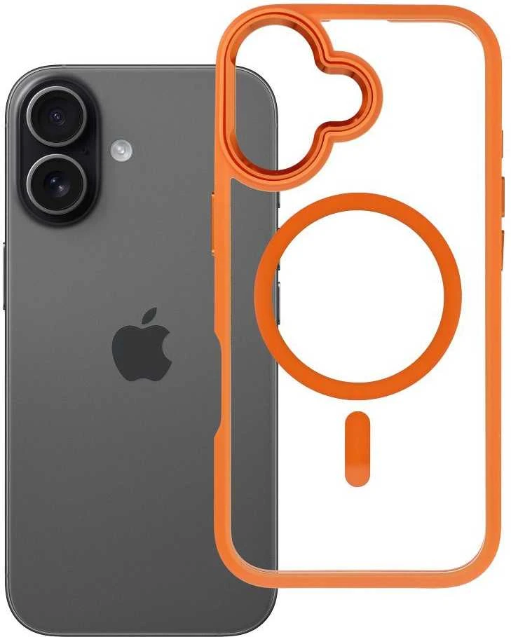 Dėklas ROAR case MAG BUMPER, suderinamas su MagSafe, skirtas IPHONE 17, oranžinė