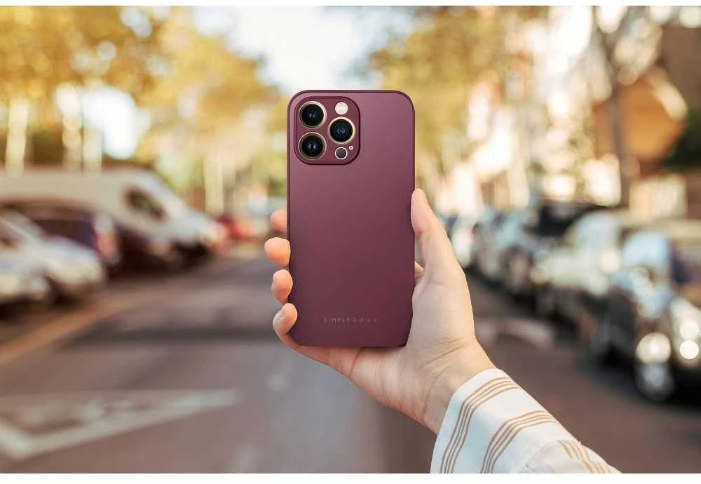 ROAR dėklas MATTE GLASS skirtas IPHONE 14 Pro claret