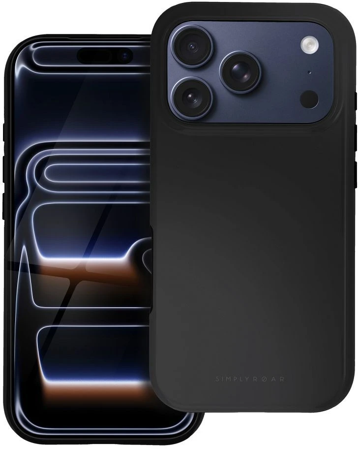 ROAR dėklas RAINBOW BUMPER, suderinamas su MagSafe, skirtas IPHONE 17 Pro, juodas