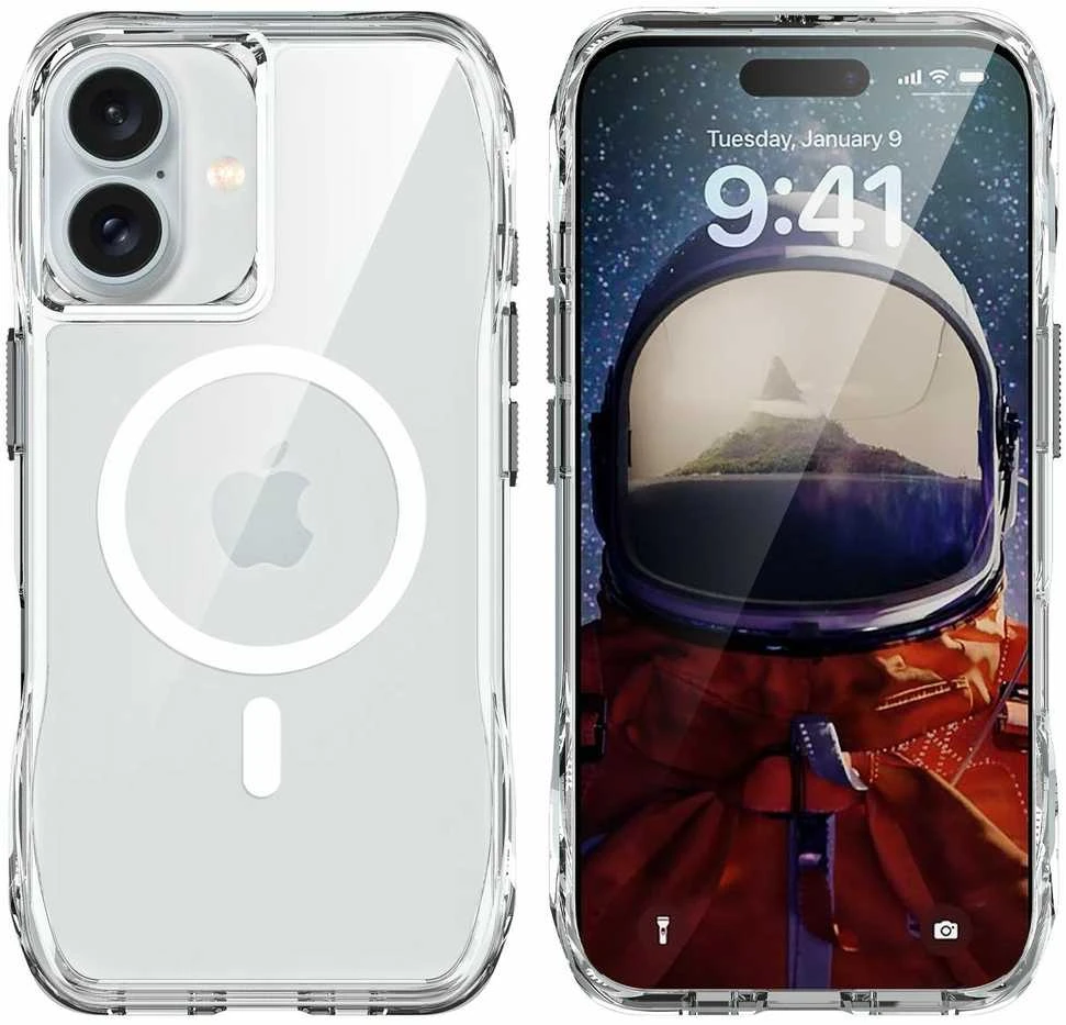 ROAR dėklas SLIM DEFENDER, suderinamas su „MagSafe“, skirtas IPHONE 15, skaidrus