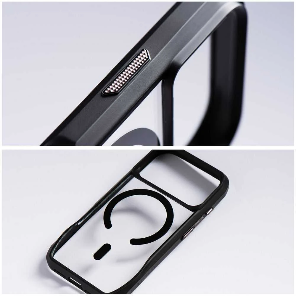 ROAR dėklas SLIM DEFENDER, suderinamas su „MagSafe“, skirtas IPHONE 16, juodas