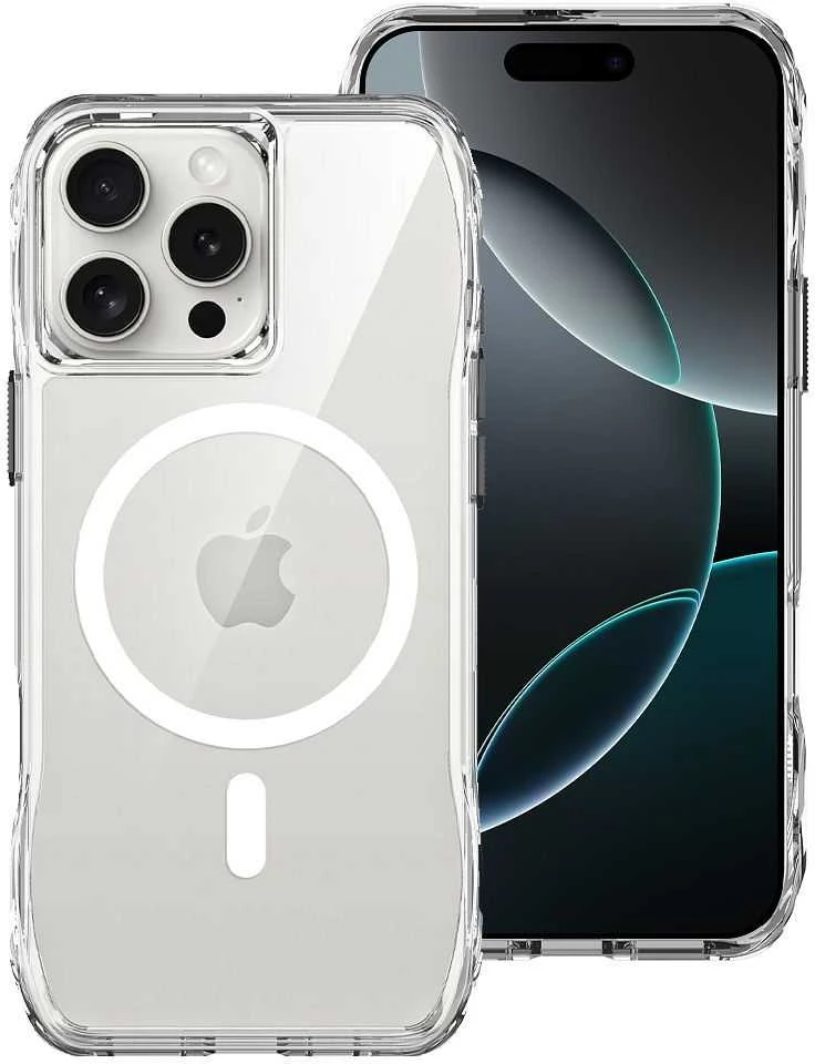 ROAR dėklas SLIM DEFENDER, suderinamas su „MagSafe“, skirtas IPHONE 15, skaidrus