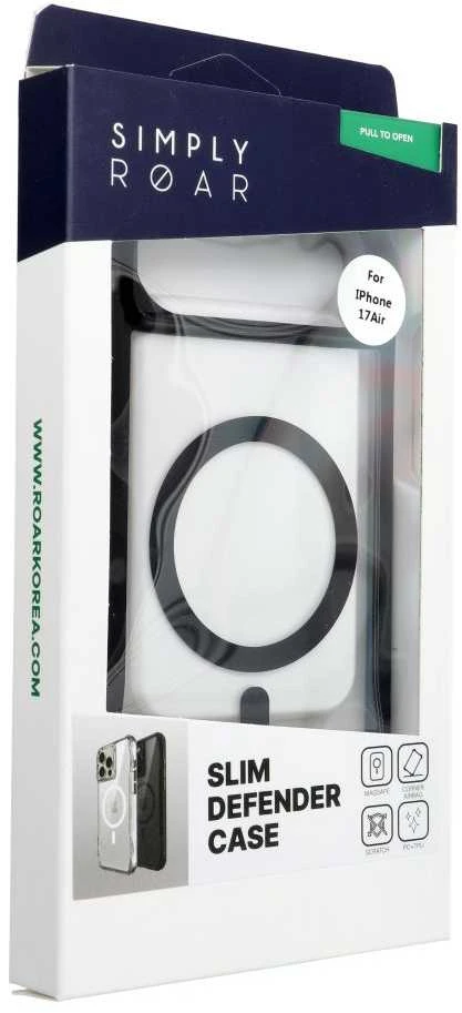 ROAR dėklas SLIM DEFENDER, suderinamas su „MagSafe“, skirtas IPHONE 17 Air, juodas