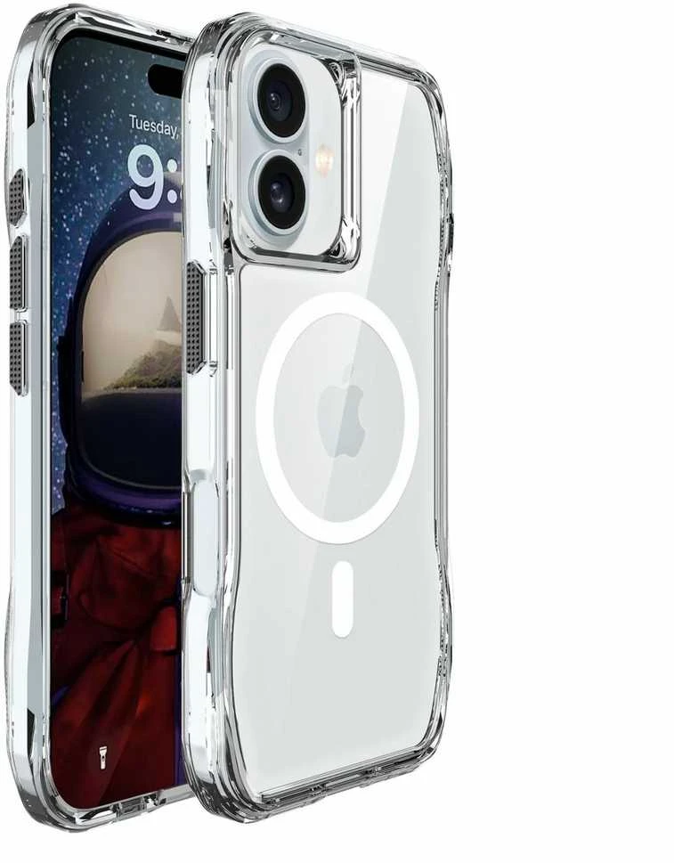 ROAR dėklas SLIM DEFENDER, suderinamas su „MagSafe“, skirtas IPHONE 17, skaidrus