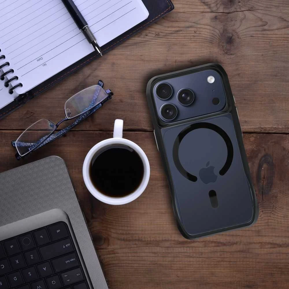 ROAR dėklas SLIM DEFENDER, suderinamas su „MagSafe“, skirtas IPHONE 16, juodas