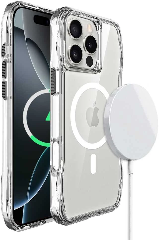 ROAR dėklas SLIM DEFENDER, suderinamas su „MagSafe“, skirtas IPHONE 16 Pro, skaidrus