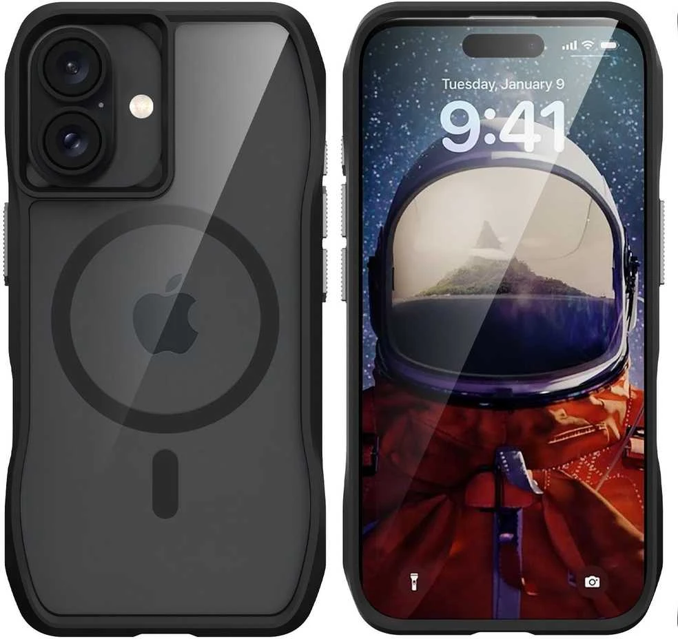 ROAR dėklas SLIM DEFENDER, suderinamas su „MagSafe“, skirtas IPHONE 17, juodas