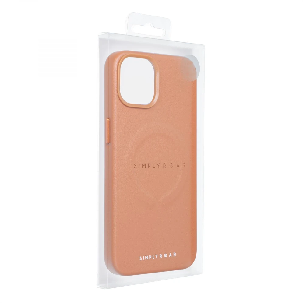 ROAR dėklas LEATHER MAG, suderinamas su MagSafe, skirtas IPHONE 12 Pro Brown