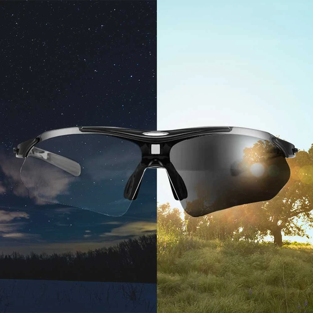 Rockbros 10143 photochromic UV400 dviratininko akiniai – juodos spalvos