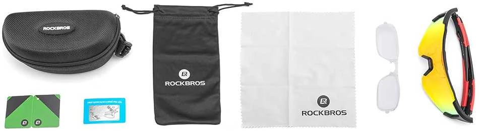 Rockbros 10182 poliarizuojantys dviračių akiniai - raudoni