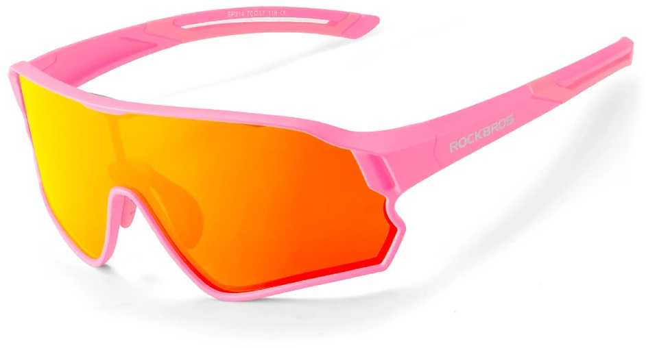 Rockbros 14110009004 polarized dviratininko akiniai vaikams 8-14 metų amžiaus – rožinės spalvos