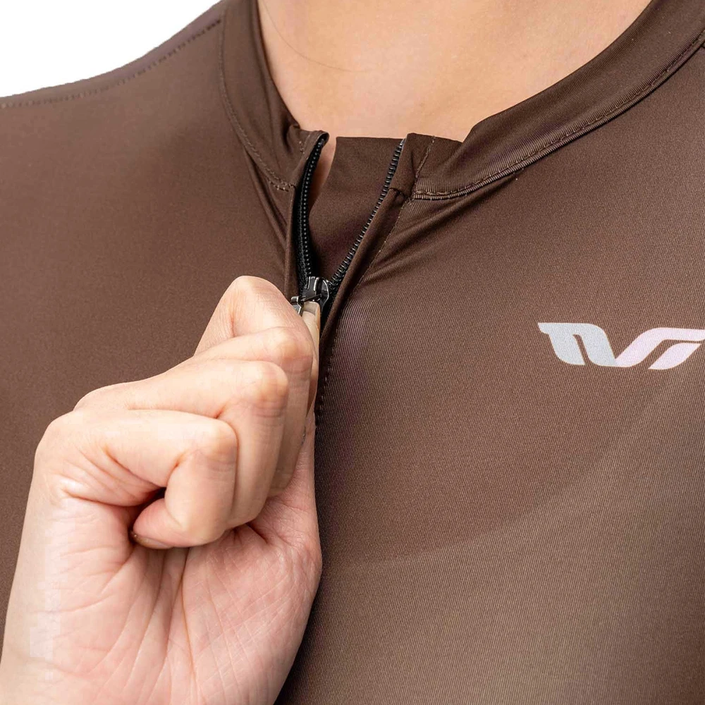 Rockbros 15110007005 TVI Women's Short Sleeve Cycling Jersey L - Brown