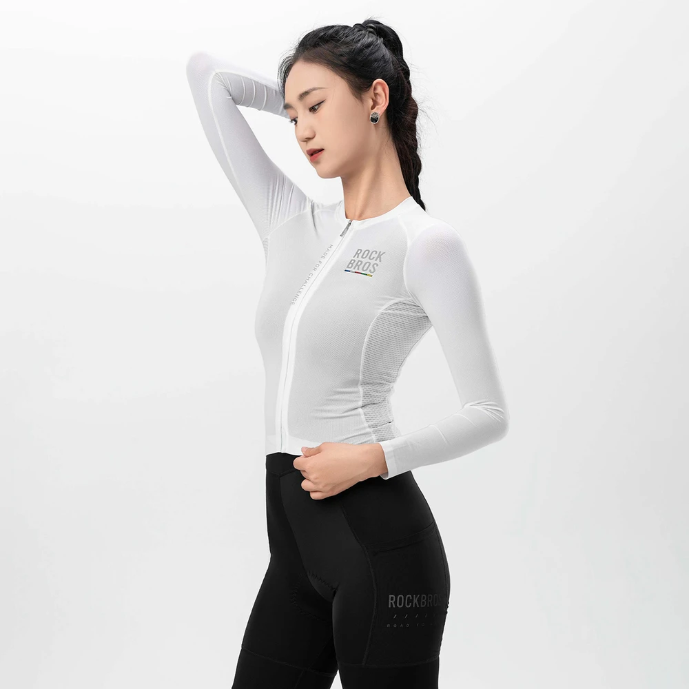 Rockbros 15110012005 ROAD TO SKY Women's Cycling Jersey, Long Sleeve, L - Baltas