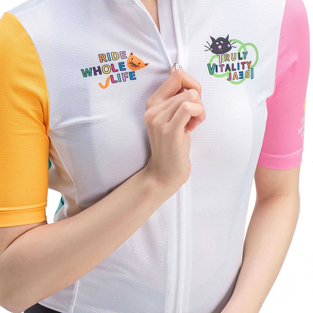 Rockbros 15210005003 S Women's Cycling Jersey with Print - Baltas