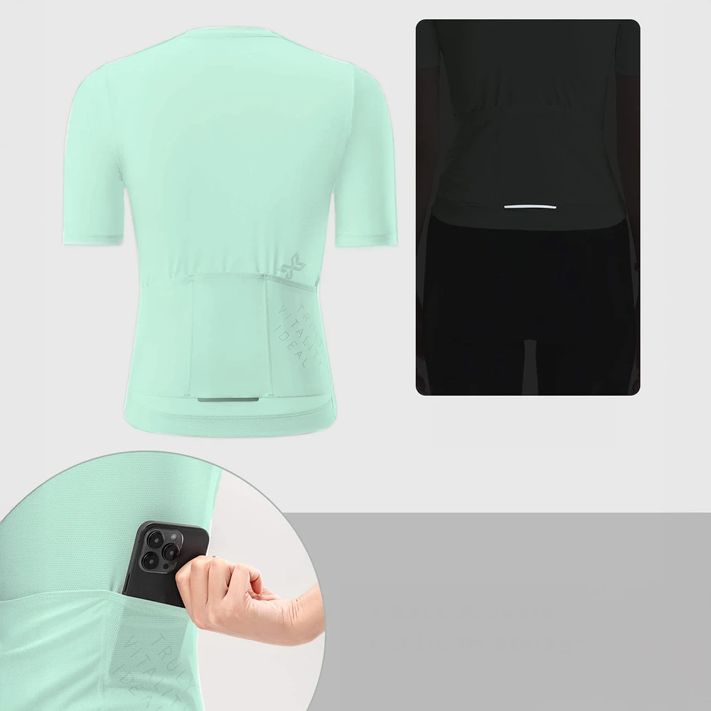 Rockbros 15210007003 TVI S Women's Cycling Jersey - Žalias