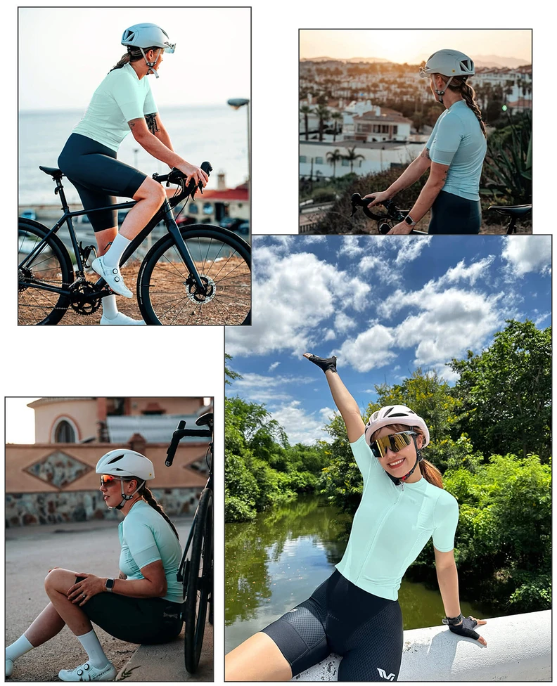 Rockbros 15210007003 TVI S Women's Cycling Jersey - Žalias