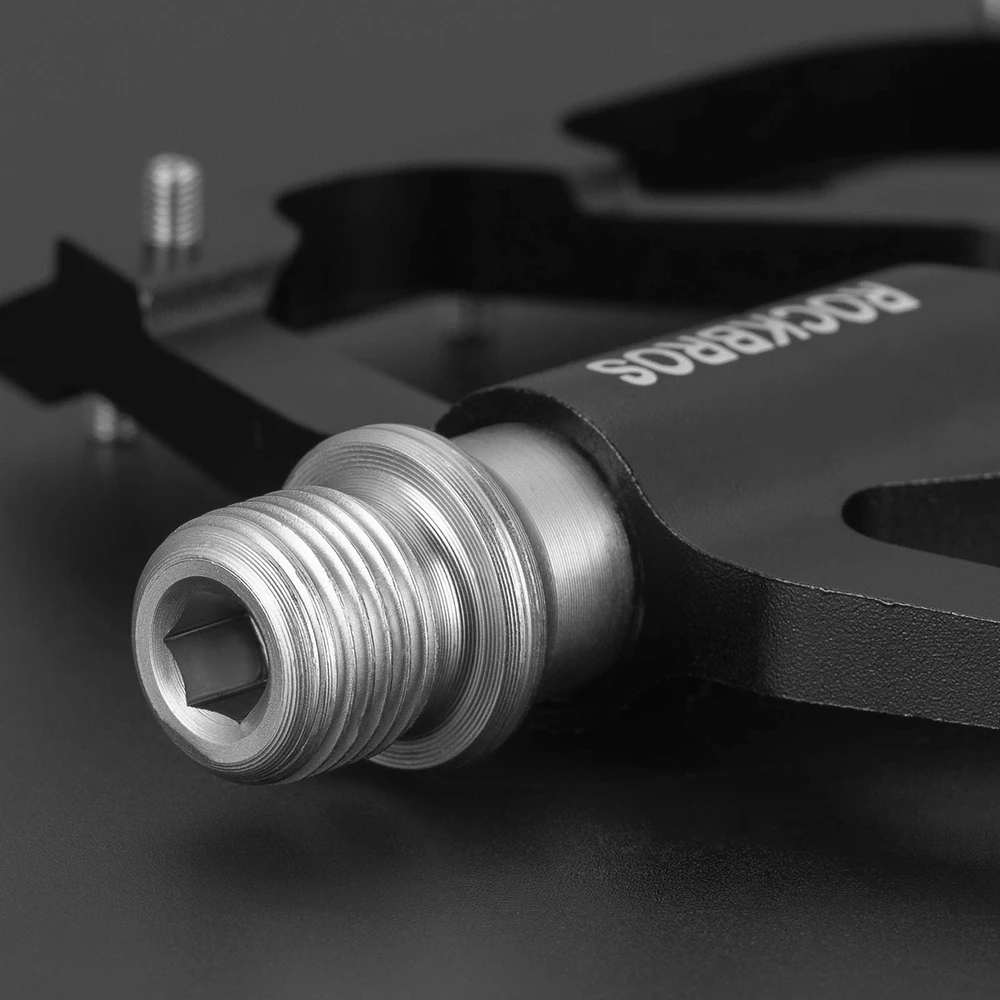 Rockbros 2020-12BBK platforminiai aliuminio dviračių pedalai - Juodas