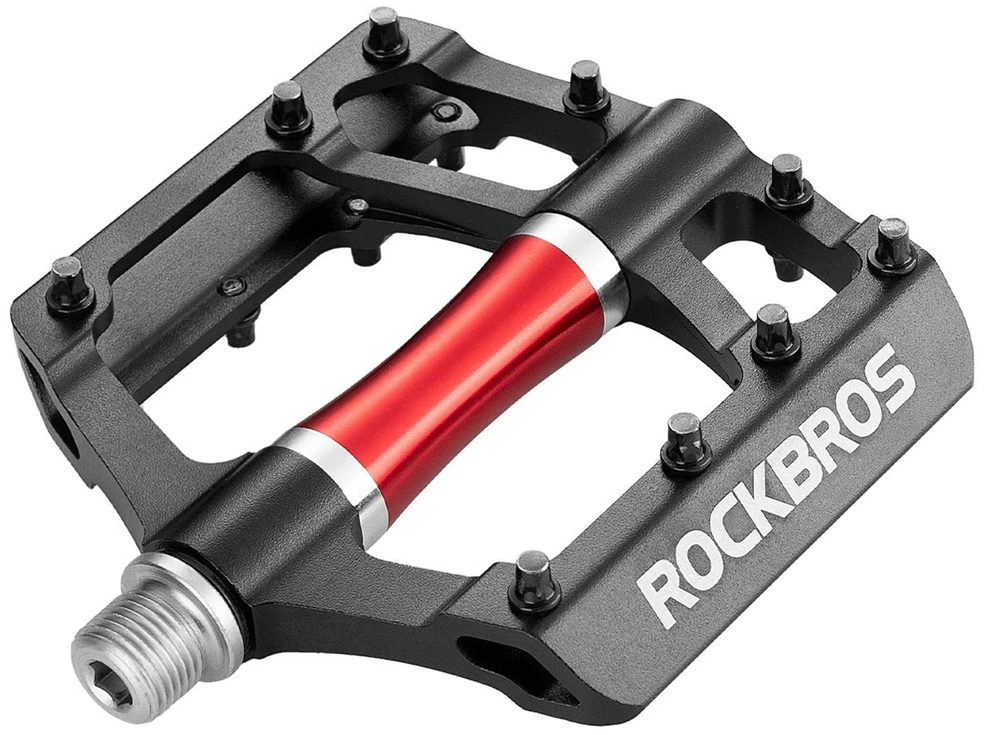 Rockbros 2020-12CBK platforminiai aliuminio dviračių pedalai - Juodas