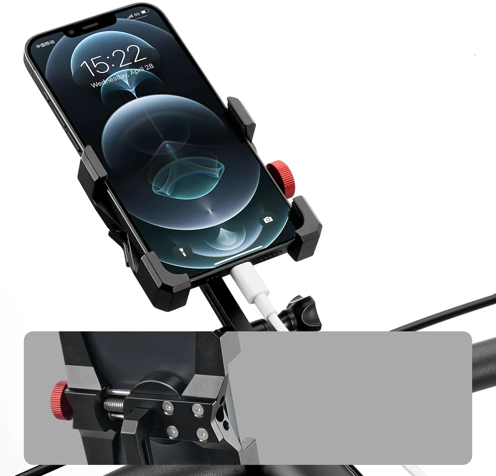 Rockbros 25210039002 telefono laikiklio spaustukas ausinių dangteliui - juodas