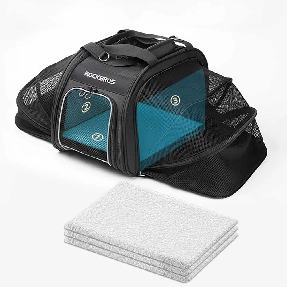 Rockbros 30140028001 transport krepšys dviračiui for cats and dogs – juodos spalvos
