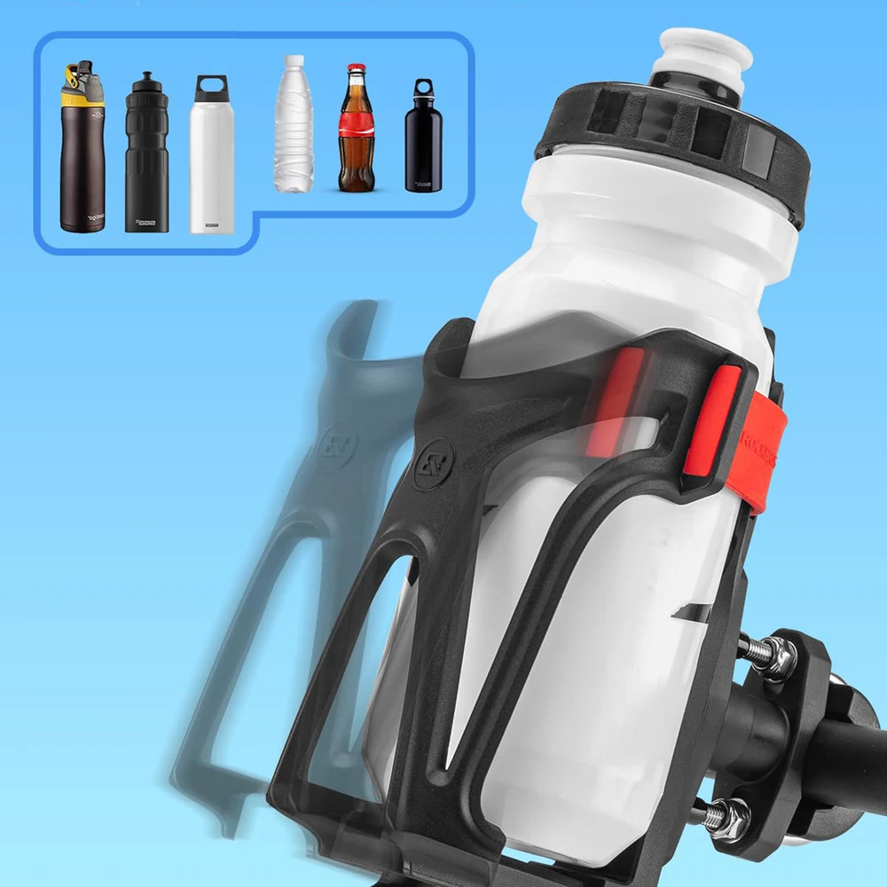 Rockbros 31210029 Motorcycle Bottle Holder - Juodas and Raudona
