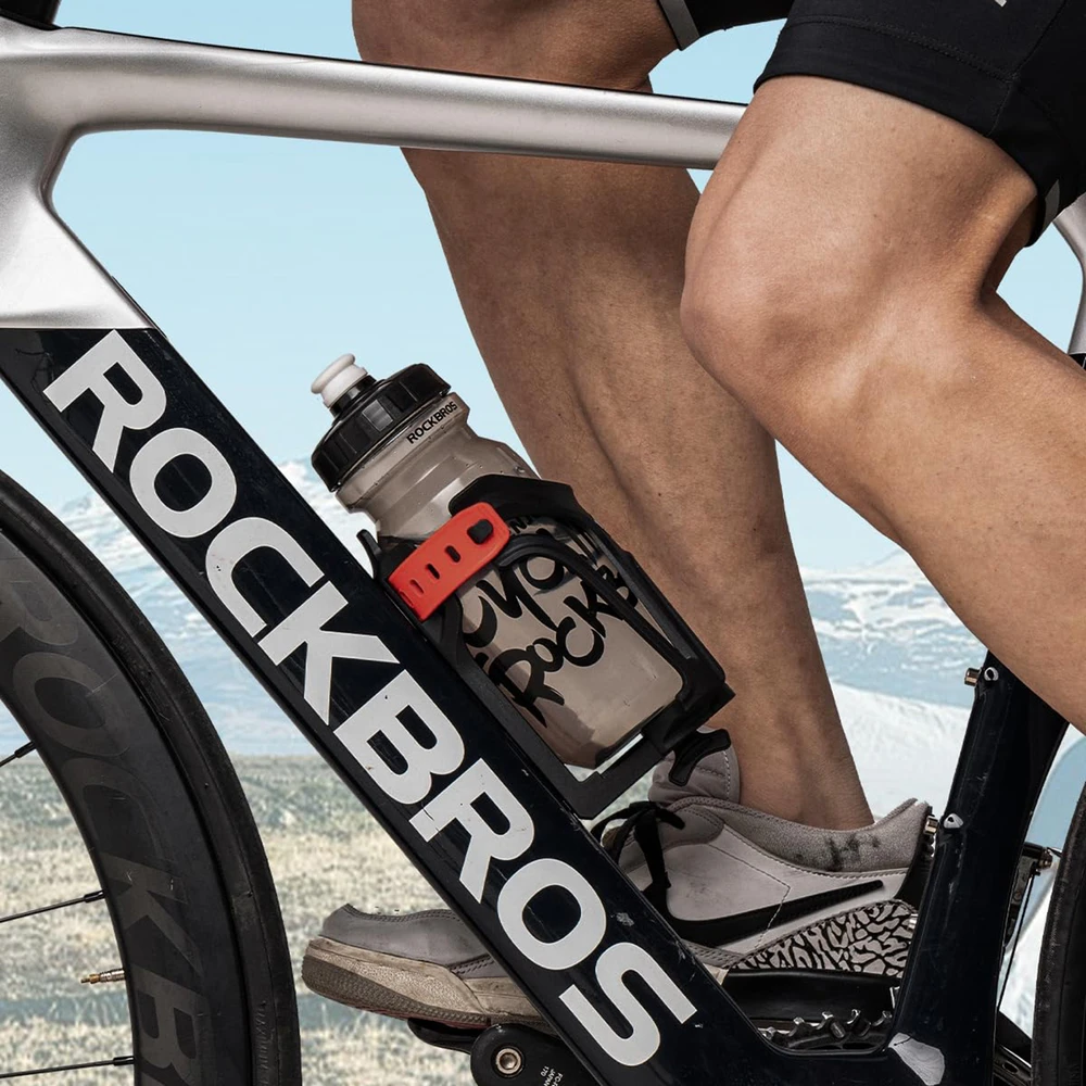 Rockbros 31210029 Motorcycle Bottle Holder - Juodas and Raudona